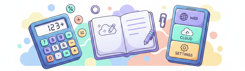 Калькулятор, заметки и онлайн-сервисы